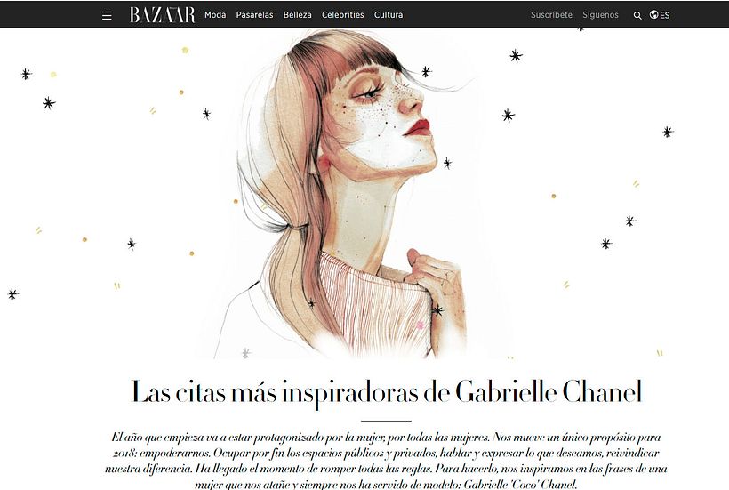 Animación para Harper´s Bazaar en colaboración con Coco Chanel. Animación realizada por Modik (@modik) 3