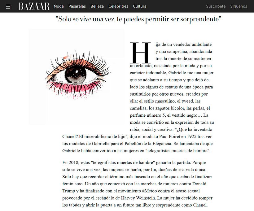 Animación para Harper´s Bazaar en colaboración con Coco Chanel. Animación realizada por Modik (@modik) 4