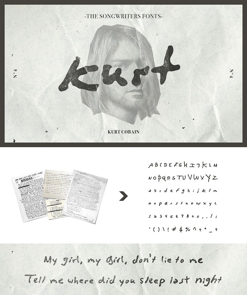 Songwriters fonts: tipografías caligráficas de tus músicos favoritos 3
