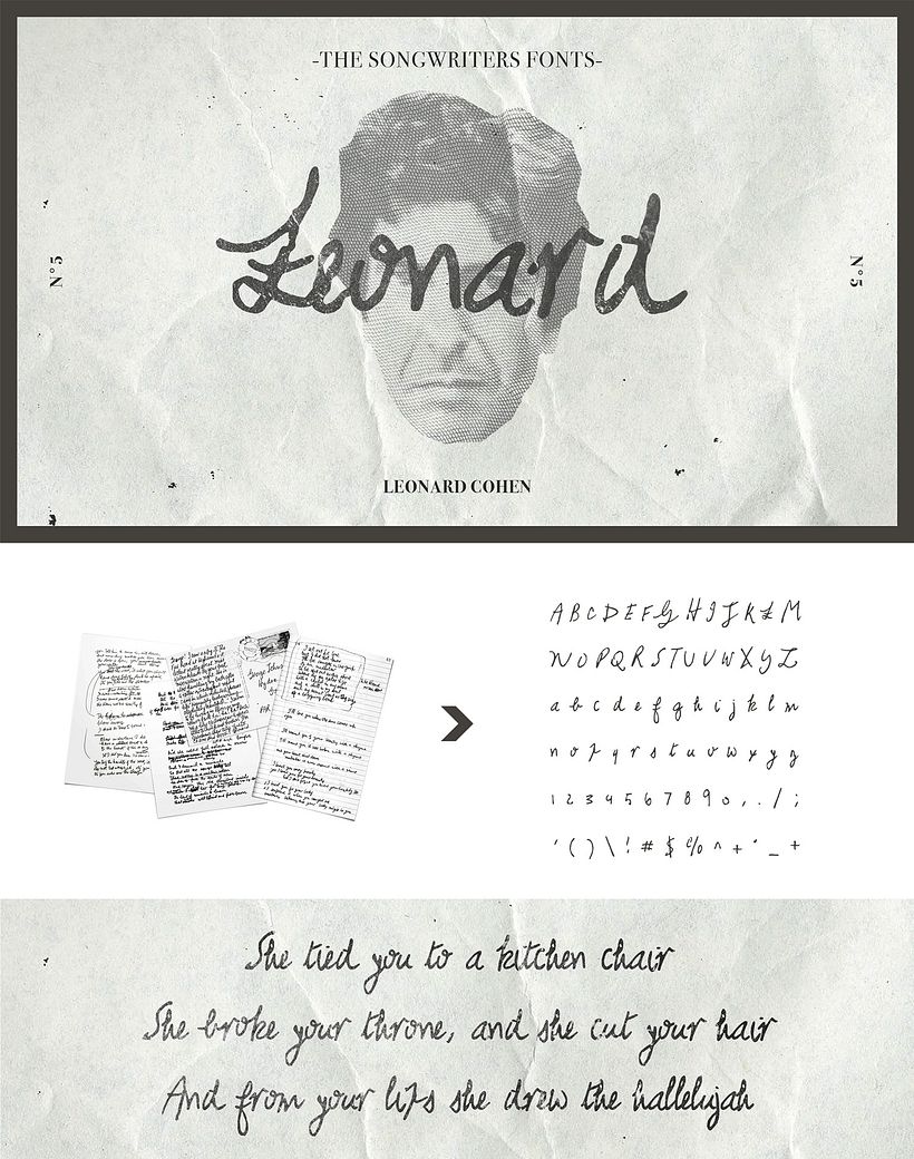 Songwriters fonts: tipografías caligráficas de tus músicos favoritos 5