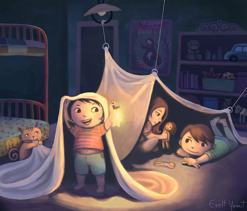 Kids at night - shelter -1