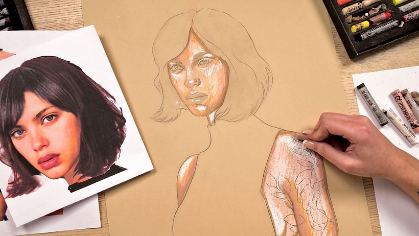 Proyecto del curso ilustración a pastel y lápices de colores 5