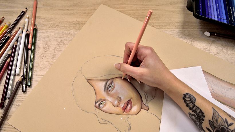 Proyecto del curso ilustración a pastel y lápices de colores 9