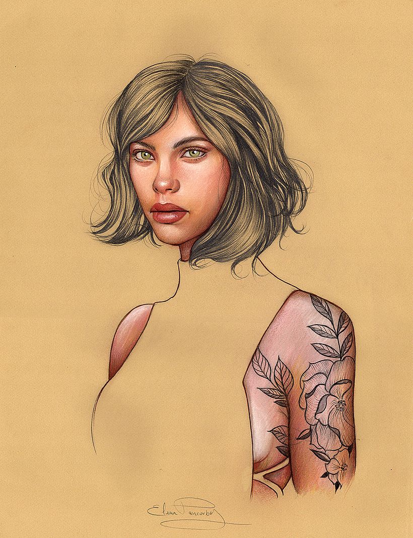 Proyecto del curso ilustración a pastel y lápices de colores 14