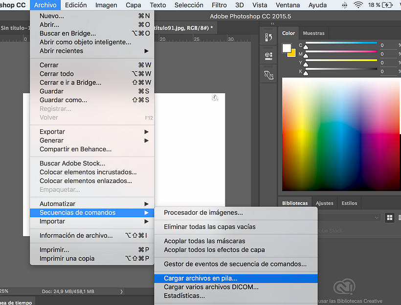 Abrir imágenes en capas con Photoshop 1