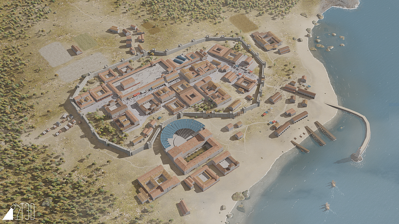 Recreación Virtual Ciudad Romana  -1