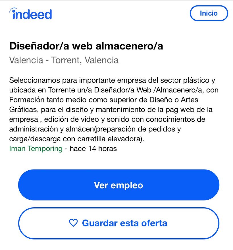 El esperpento hecho oferta de empleo 1