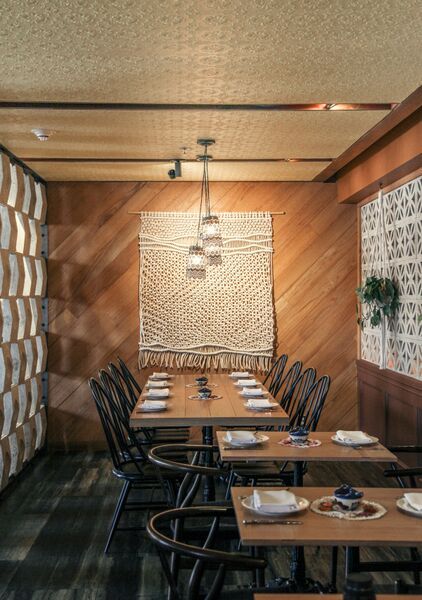 Fiber Art for Spanish LA restaurant (Los Angeles) -1