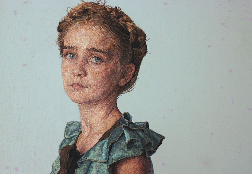 Las pinturas bordadas de Cayce Zavaglia 9
