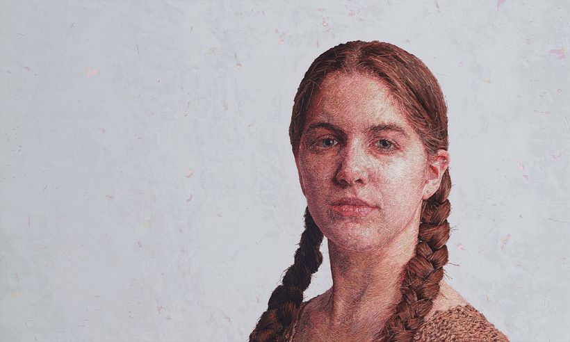 Las pinturas bordadas de Cayce Zavaglia 19