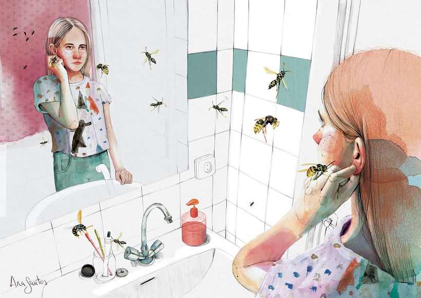 Ilustración para el libro "El futuro es femenino" Ed. Penguin Random House. Escrito por Sara Cano 1