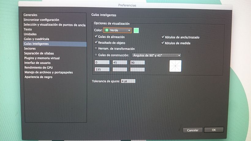Alineación automática en Illustrator 1