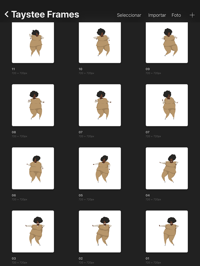 Taystee. Animación desde el iPad 4