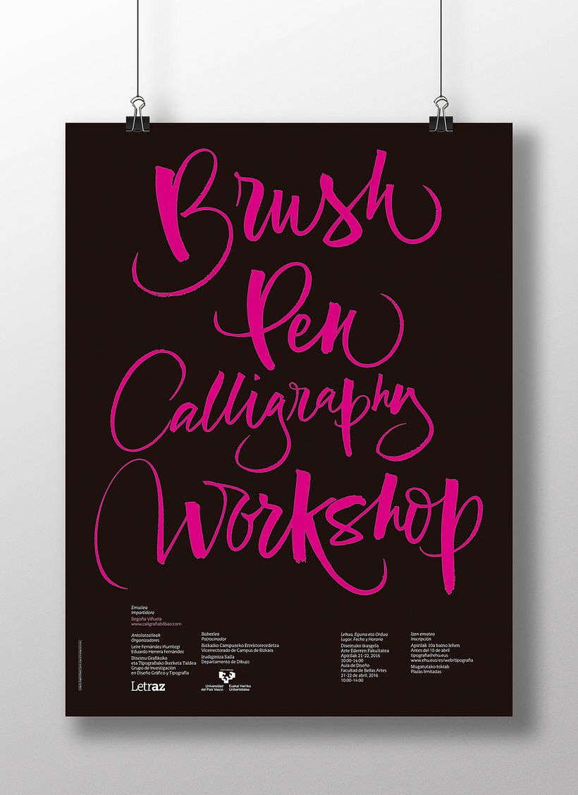 Carteles «Brush Pen Calligraphy Workshop» 1