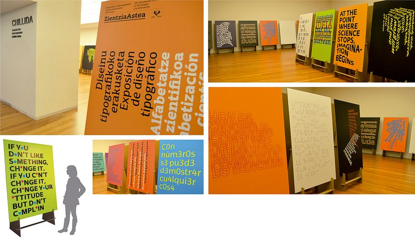 Exposición de diseño tipográfico «Alfabetización científica» 2
