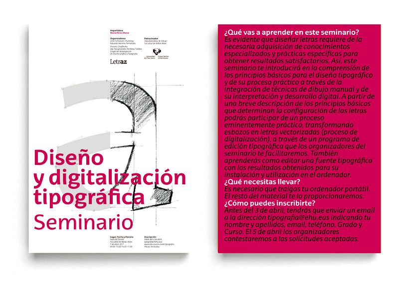 Cartel «Diseño y digitalización tipográfica» 0