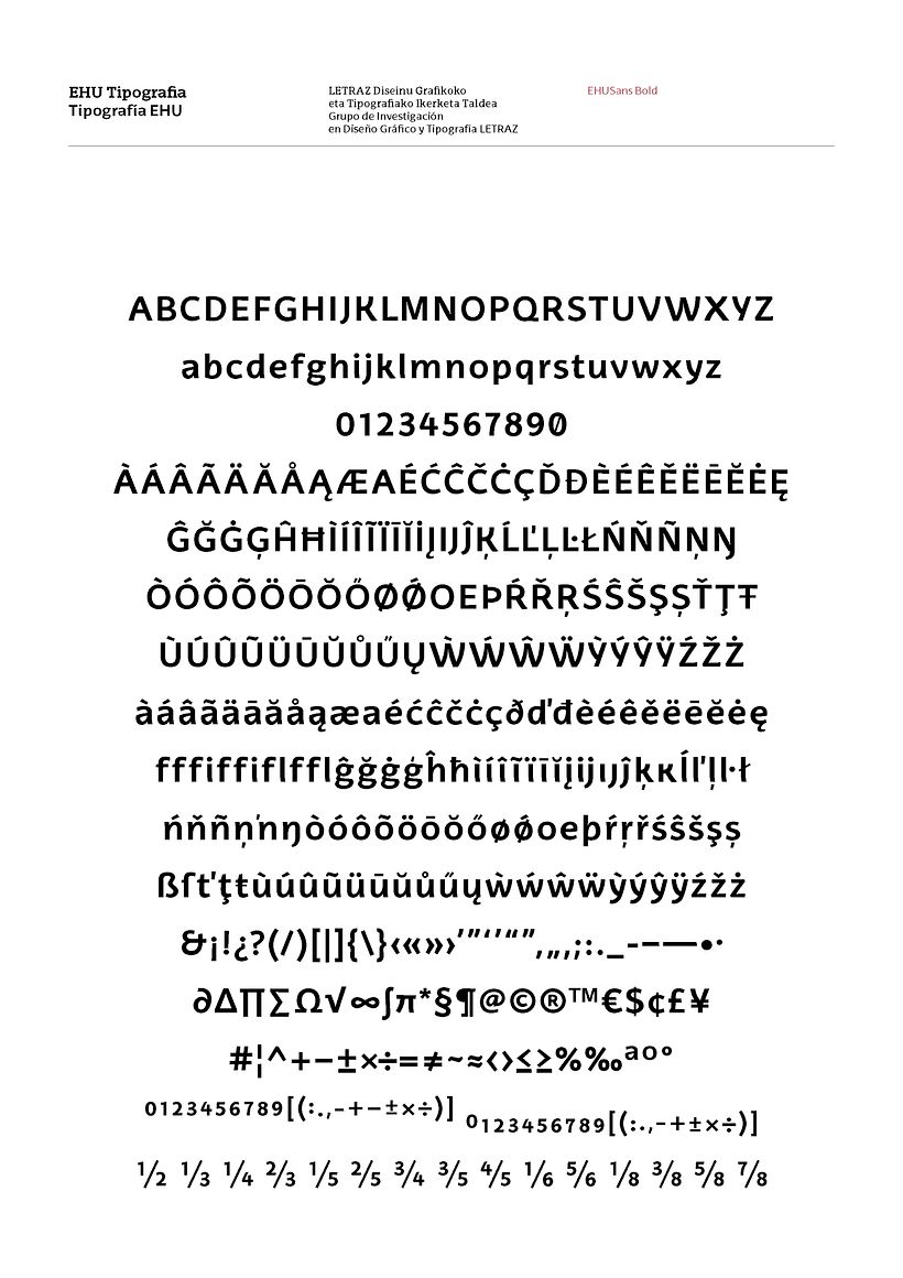 EHU Tipografía corporativa - Diseño