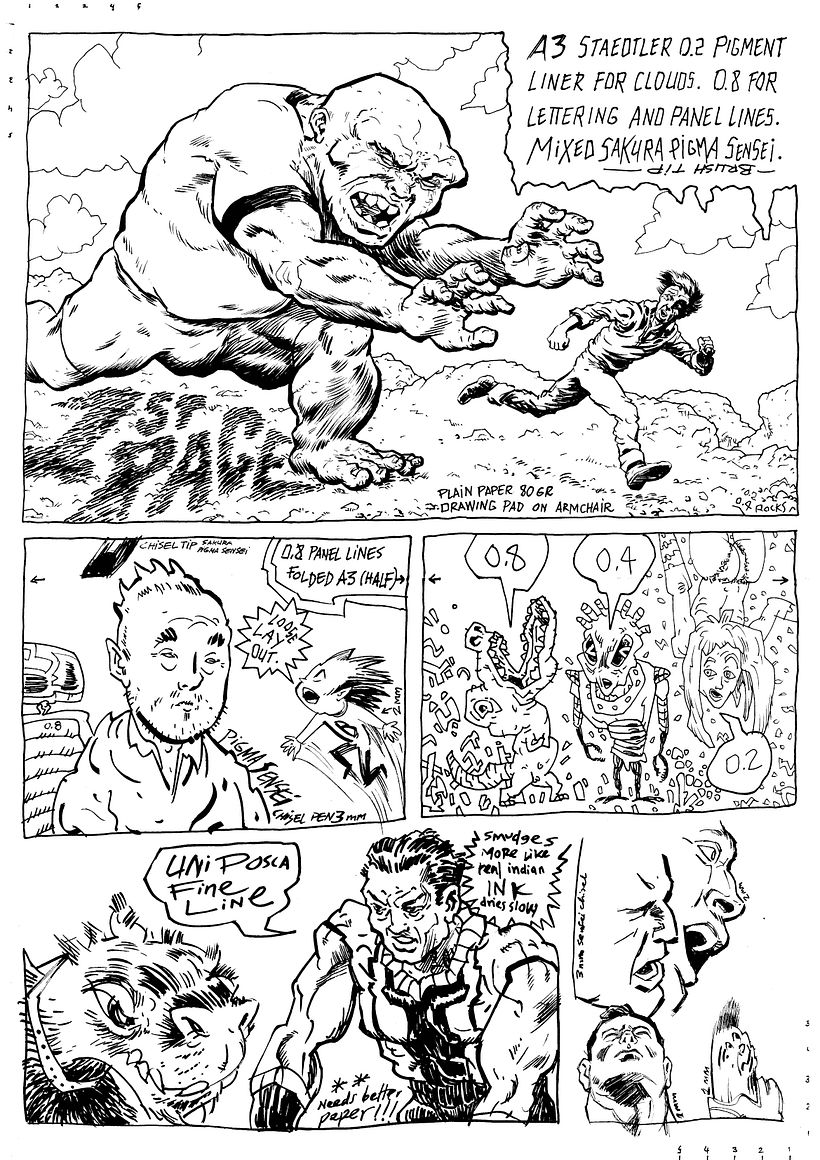Inking techniques - Illustrazione tradizionale