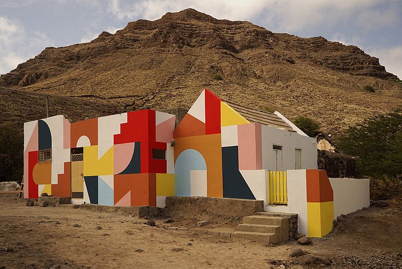El arte urbano colorido y angular de Eltono  1