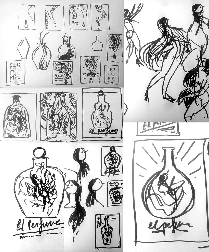 Perfume (book cover) + Proceso de trabajo 4