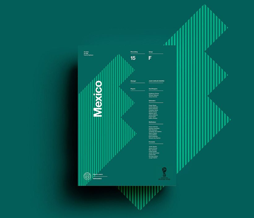Carteles minimalistas para el Mundial de Rusia 2018 1
