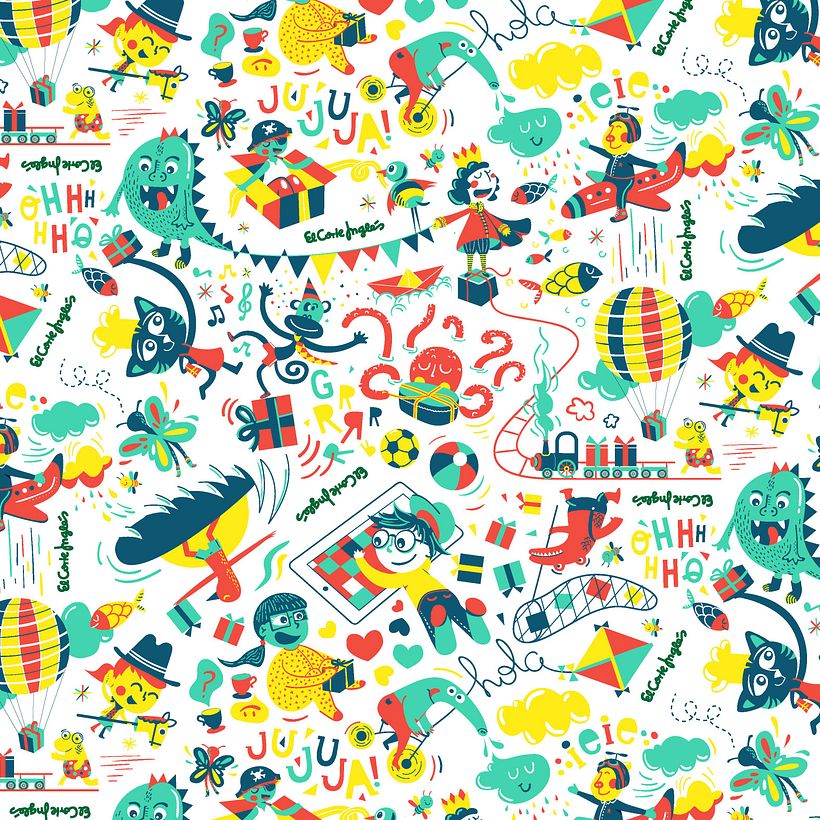 Corte Inglés - Papel de envolver infantil 0