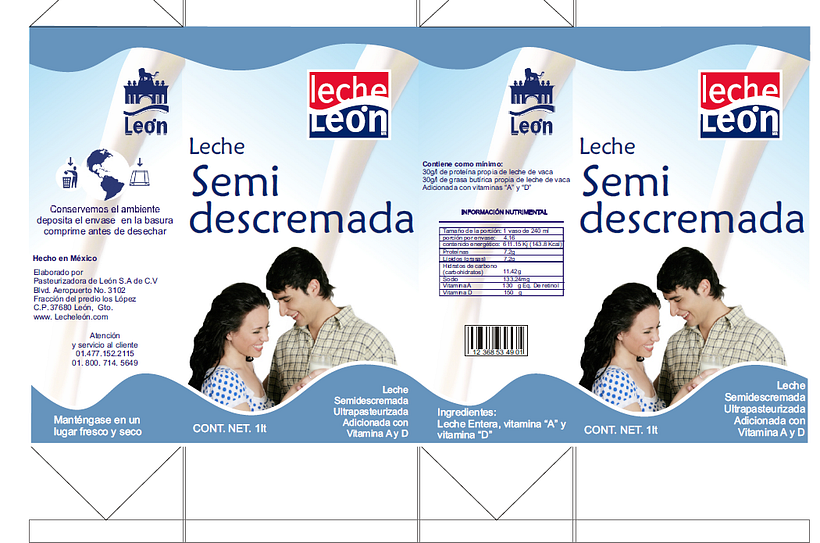 Leche León Envase y empaque 0