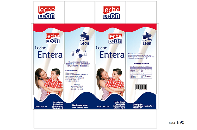 Leche León Envase y empaque 2