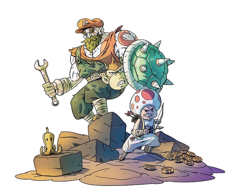 Kratos+Super MArio -1