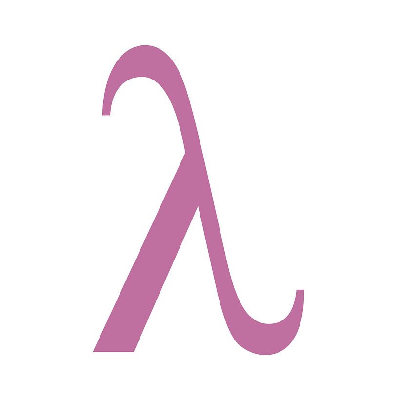 Representación de la letra griega Lambda.