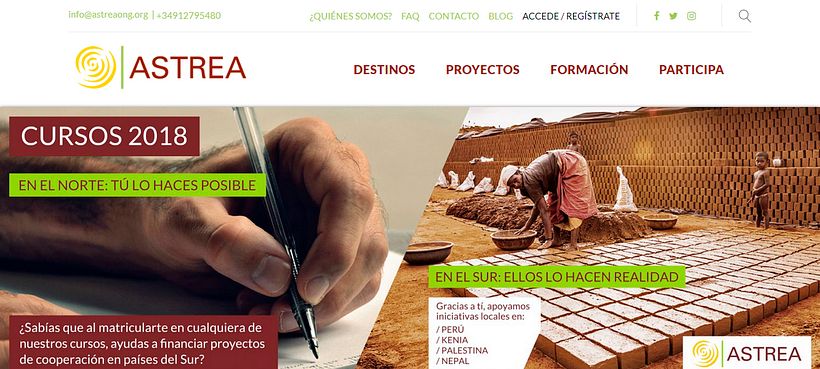 ASTREA ONG. Diseño y web. 3