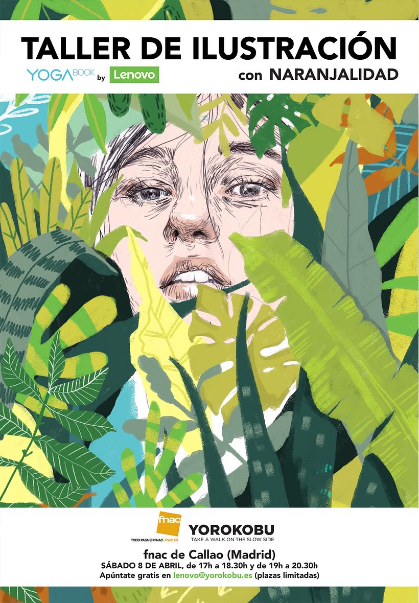 Cartel para taller de ilustración en Fnac Callao.  0