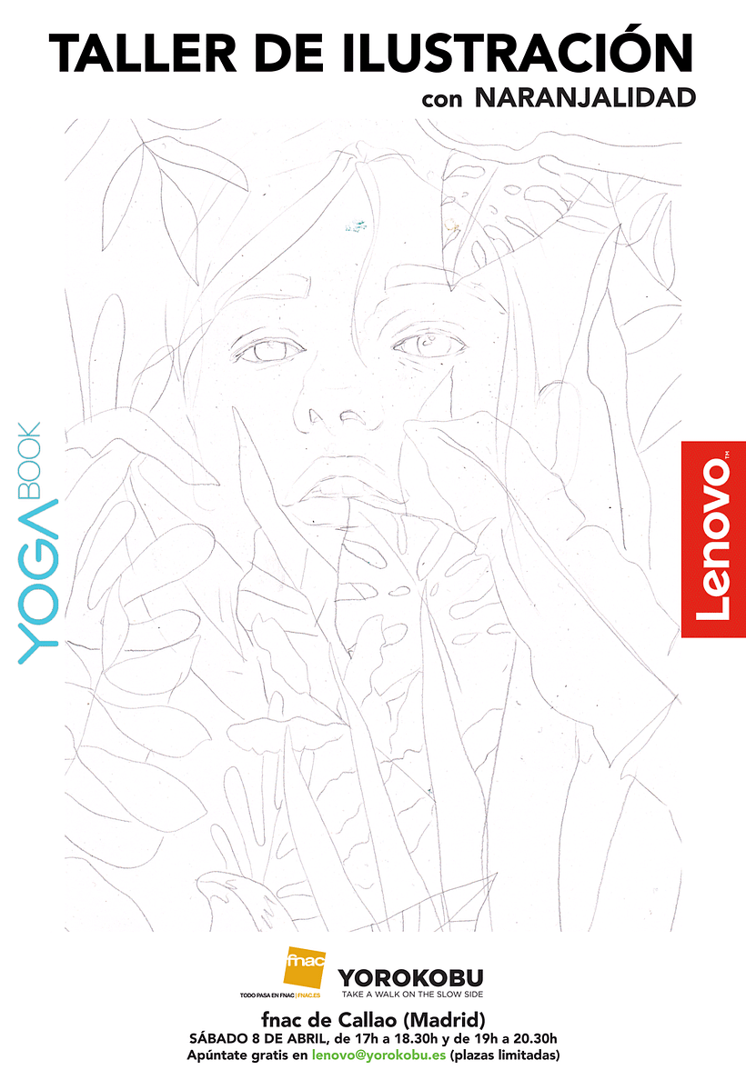 Cartel para taller de ilustración en Fnac Callao.  1