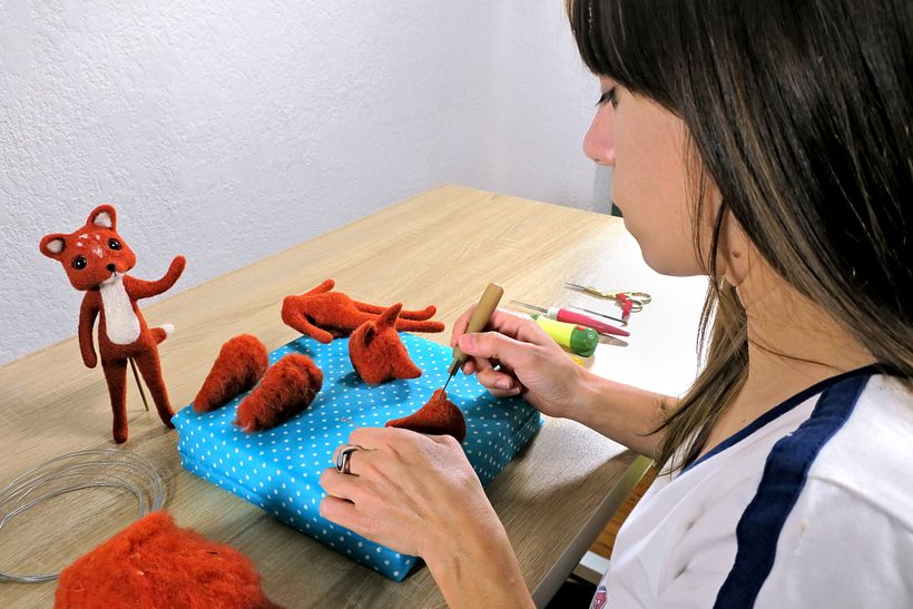 Projekty z mojego kursu filcowania igłowego na Domestika 19