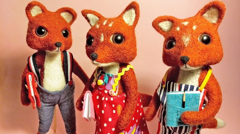 Projekty z mojego kursu filcowania igłowego na Domestika 27