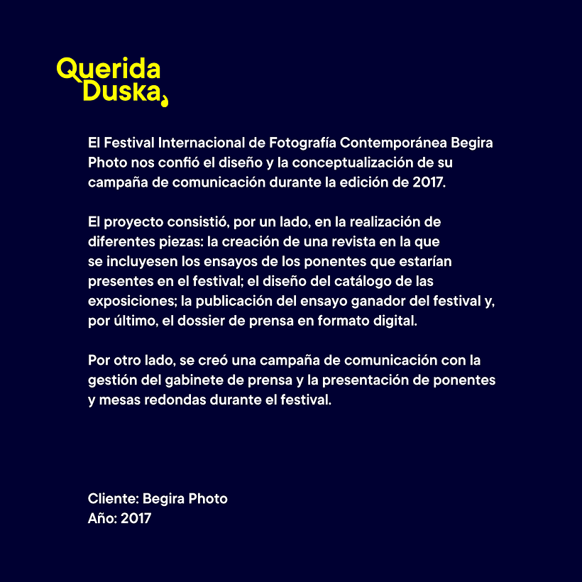 Diseño editorial — Begira Photo 2017 0