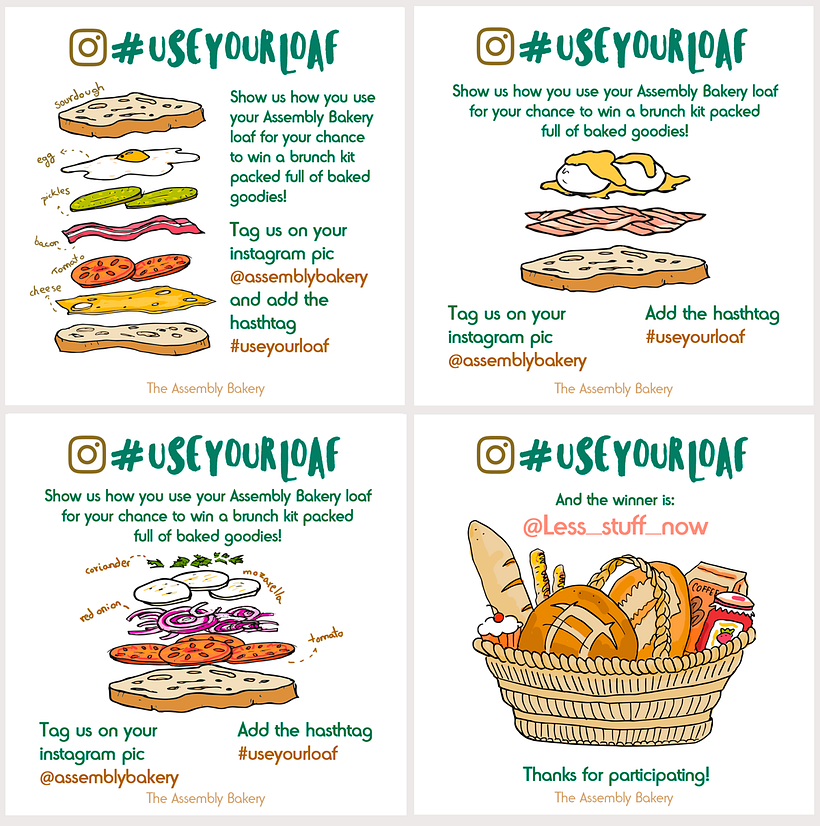 Ilustraciones de comida para The Assembly Bakery 4