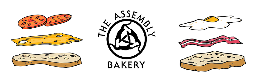 Ilustraciones de comida para The Assembly Bakery 0