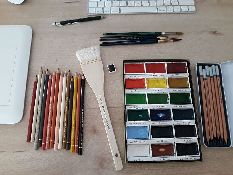 Illustrated watercolor portrait 5