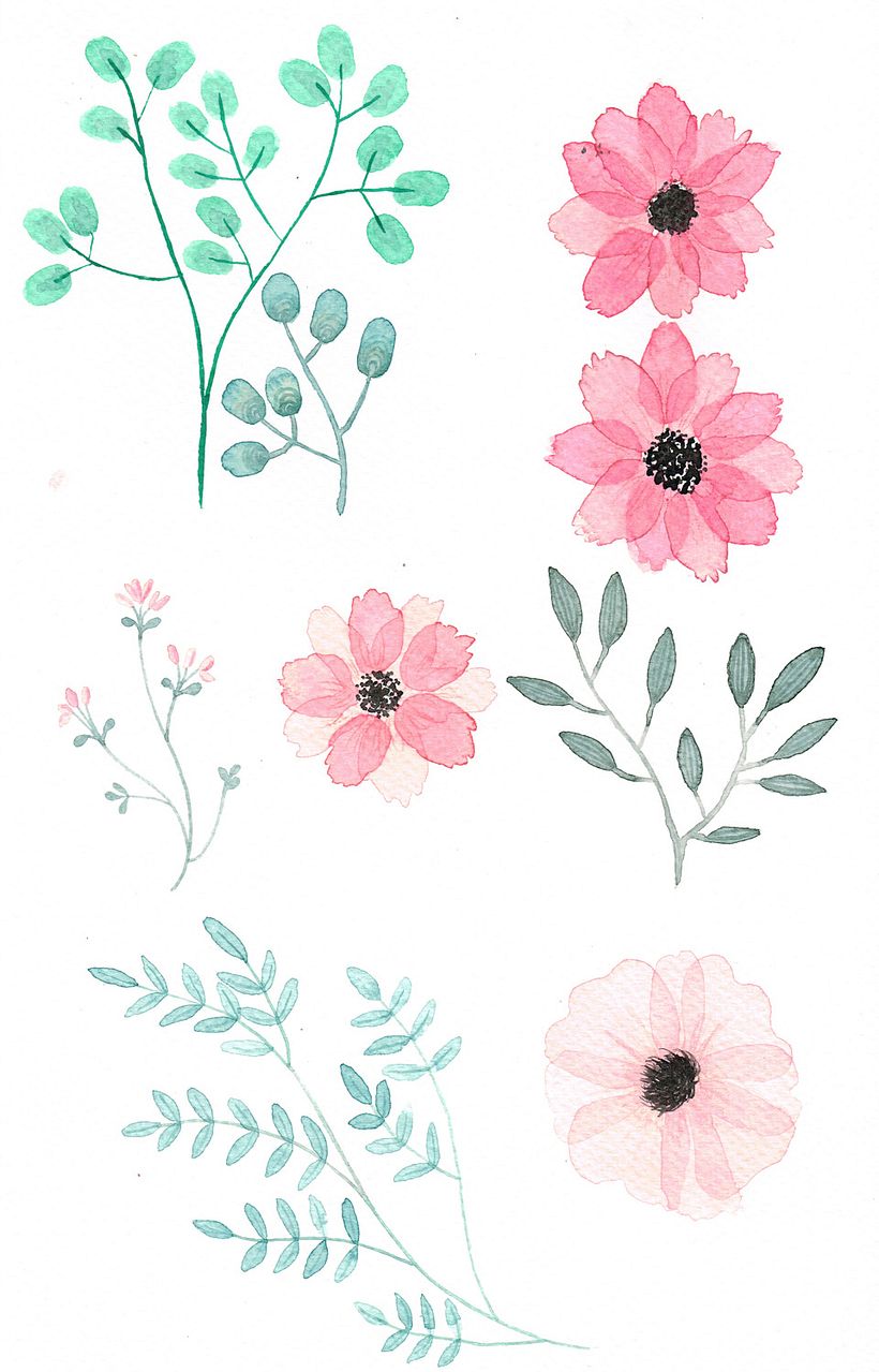 Illustrated watercolor portrait 10