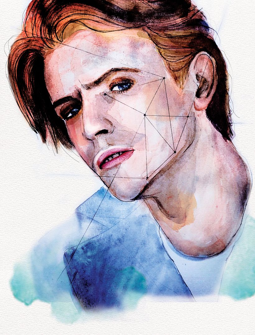 Mi Proyecto del curso: Retrato ilustrado en acuarela / The Man Who Fell To Earth 0