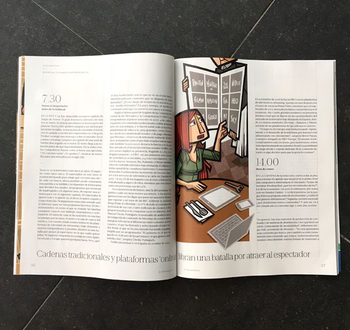 EL PAÍS SEMANAL. Cover and illustrations. 1