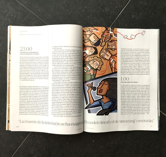 EL PAÍS SEMANAL. Cover and illustrations. 2