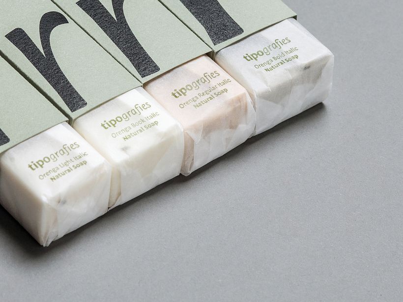 Orenga, tipos móviles de jabón 14