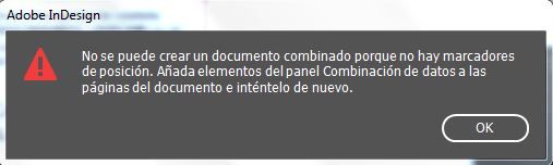Indesign, problema con combinación de datos 1