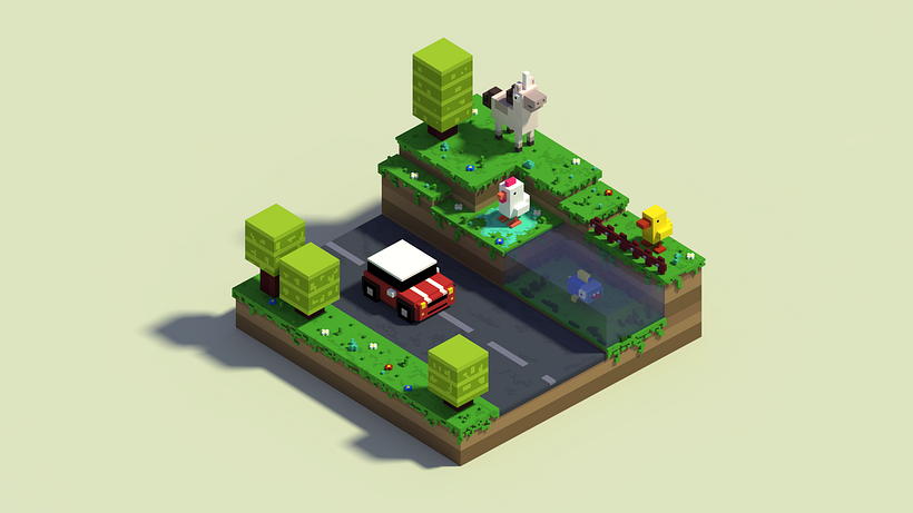 Crossy Road Fan Art con MagicaVoxel 0