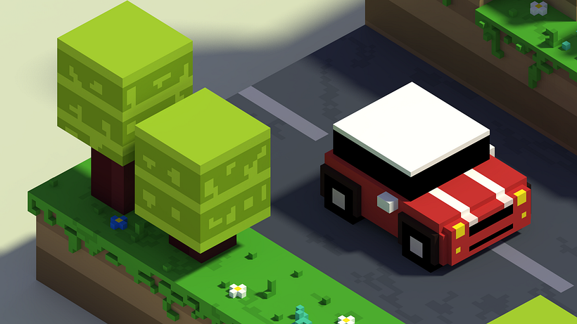 Crossy Road Fan Art con MagicaVoxel 2