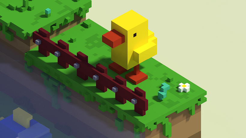 Crossy Road Fan Art con MagicaVoxel 3