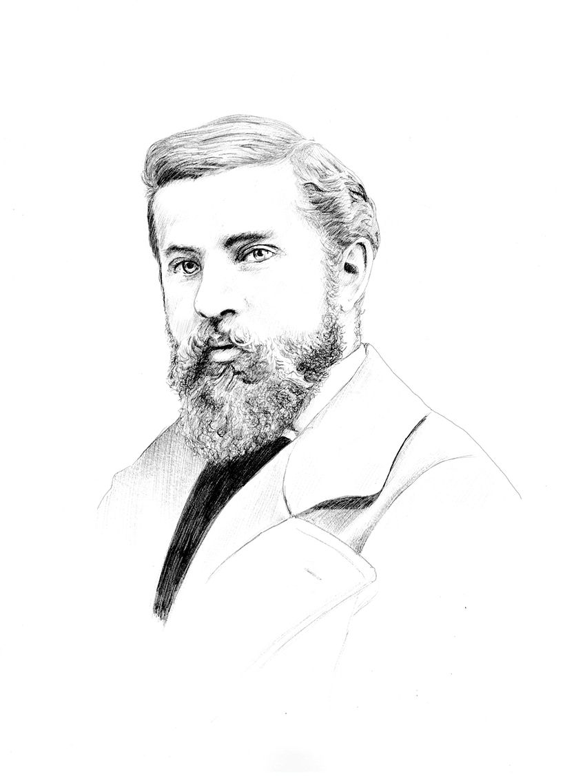 Retrato del joven Gaudí para El Palau Güell, cliente Diputación de Barcelona. 4