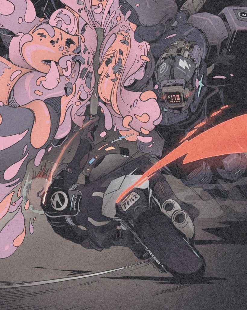 DirtyRobot ilustra la juventud más futurista 7